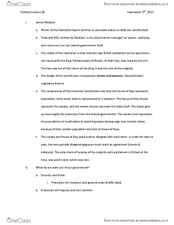 POL SCI 50R Lecture Notes - Secret Ballot, General Order, Universal Suffrage thumbnail