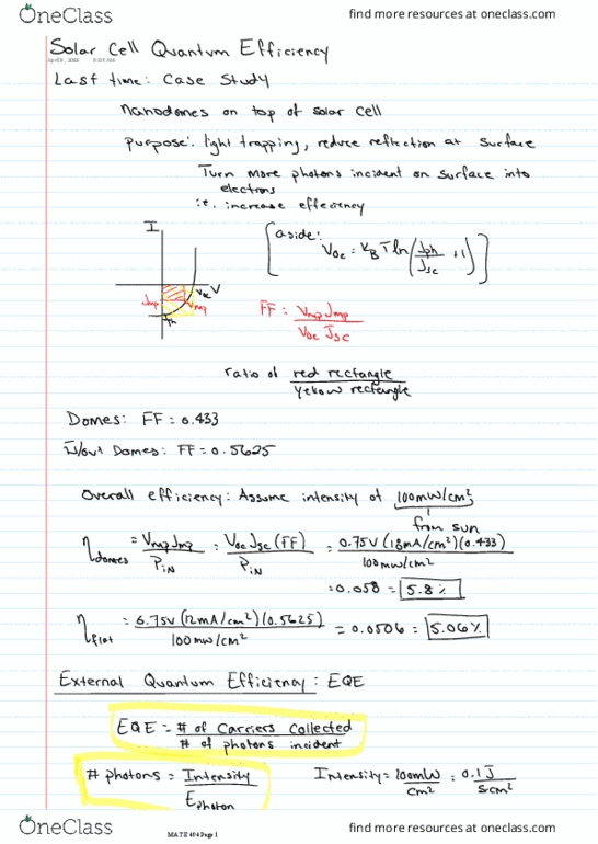 MAT E494 Lecture 34: L34 Solar Cell Quantum Efficiency thumbnail