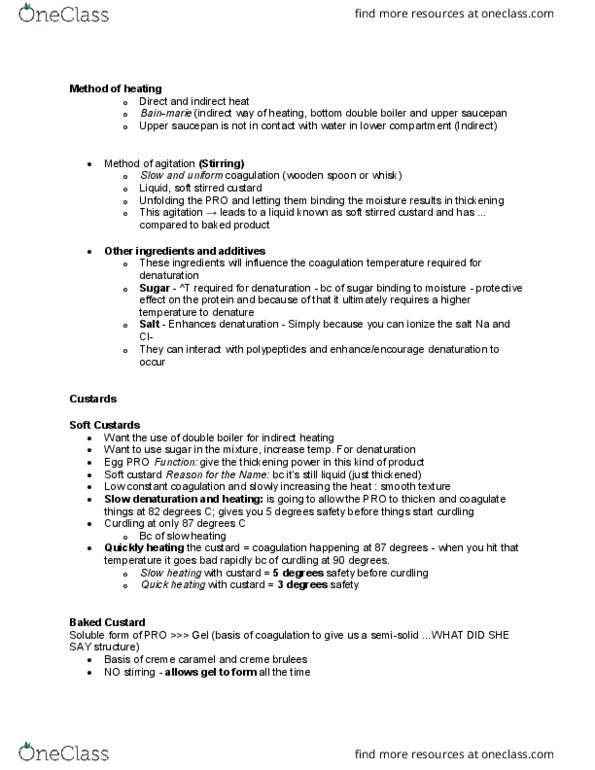 FND 100 Lecture Notes - Lecture 5: Bain-Marie, Coagulation, Nipple thumbnail