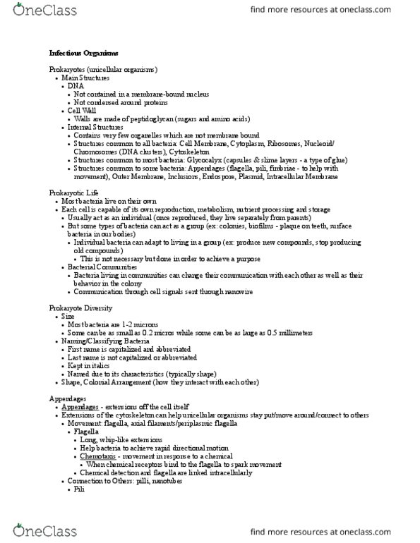 CAS BI 114 Lecture Notes - Lecture 2: Biofilm, Nanowire, Glycocalyx thumbnail