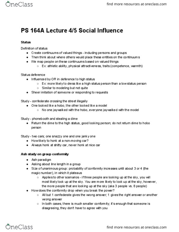 POL SCI 164A Lecture Notes - Lecture 19: Hobo, Telephone Booth, Social Influence thumbnail