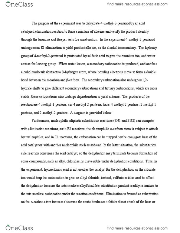 CHEM 2152 Lecture Notes - Lecture 6: Nucleophilic Substitution, Organochloride, Steric Effects thumbnail