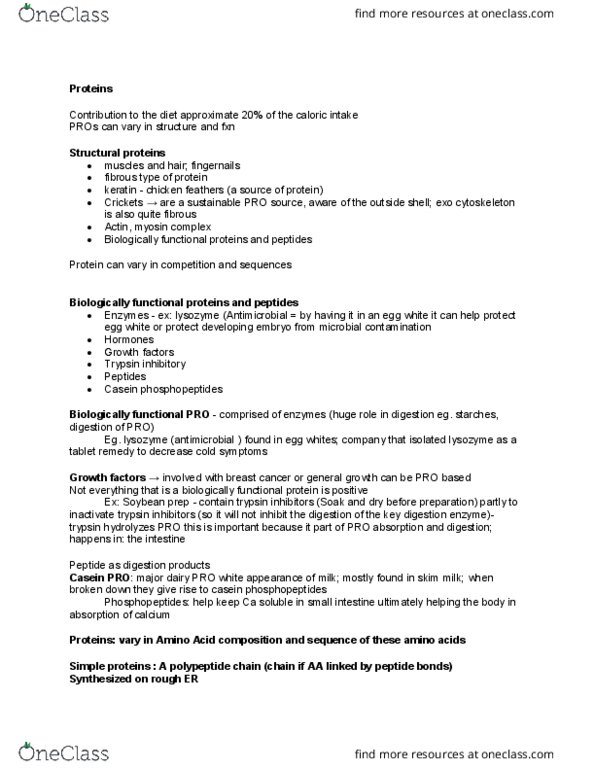 FND 100 Lecture Notes - Lecture 1: Trypsin Inhibitor, Skimmed Milk, Egg White thumbnail