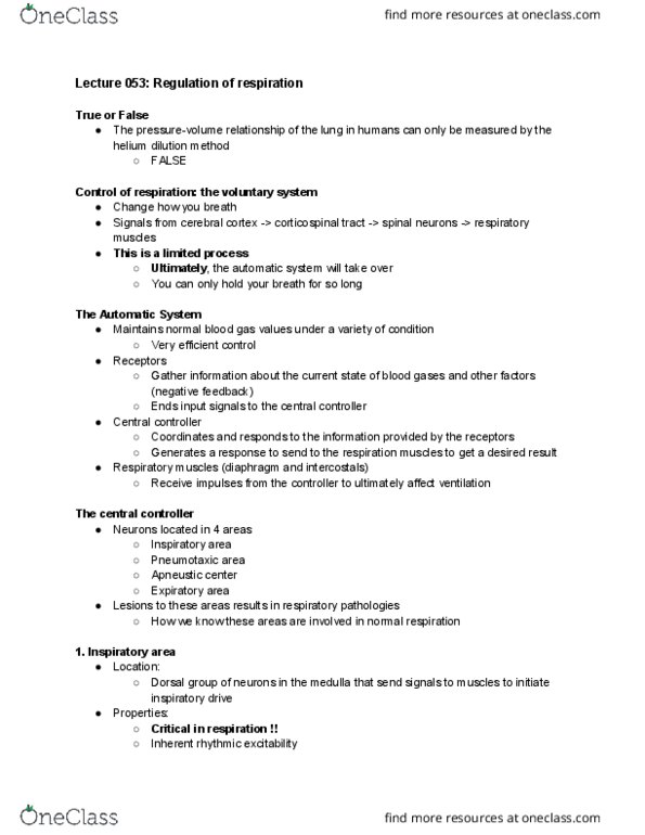 Physiology 2130 Lecture Notes - Lecture 53: Respiratory Center, Cerebral Cortex, The Automatic thumbnail