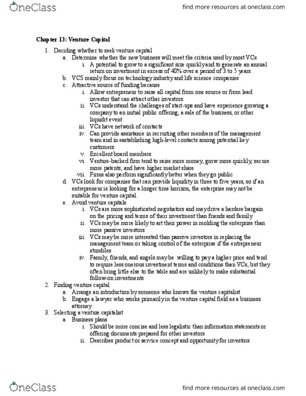 BSL 435 Chapter Notes - Chapter 13: Initial Public Offering, Preferred Stock, Cash Flow thumbnail