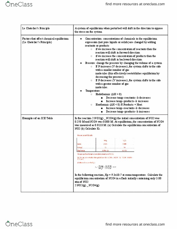 CHEM 1212 Lecture Notes - Lecture 1: Dinitrogen Tetroxide, Chemical Equilibrium, Rice Chart thumbnail