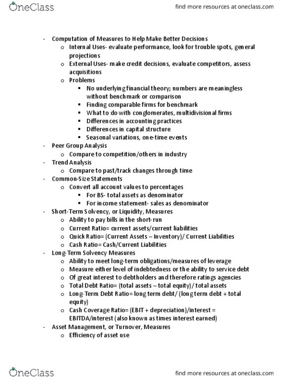 FIN-3403 Lecture Notes - Lecture 3: Valuation Using Multiples, Reserve Requirement, Income Statement thumbnail