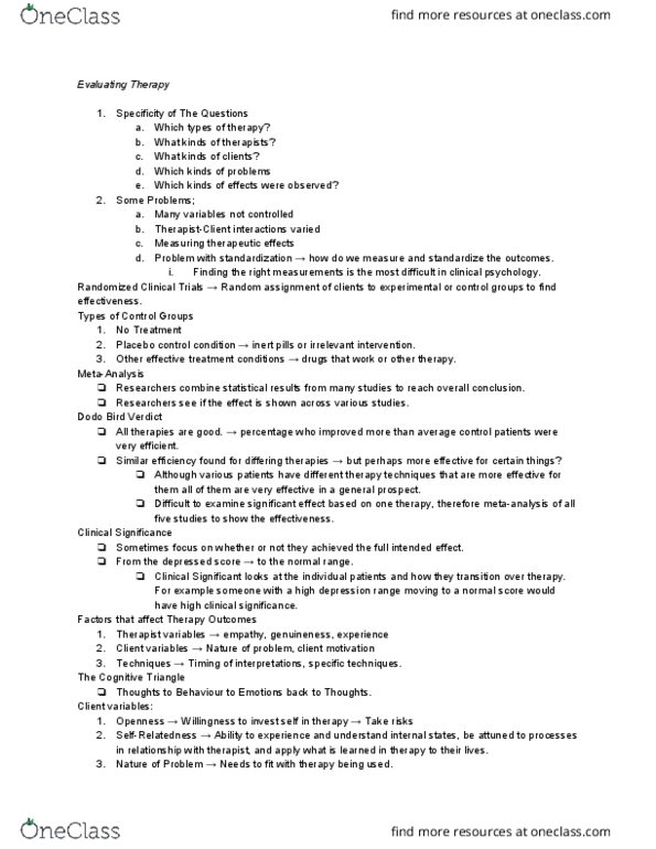 PSYCO105 Lecture Notes - Lecture 28: Meta-Analysis thumbnail