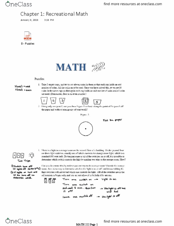 MATH222 Lecture Notes - Lecture 3: Modular Arithmetic thumbnail