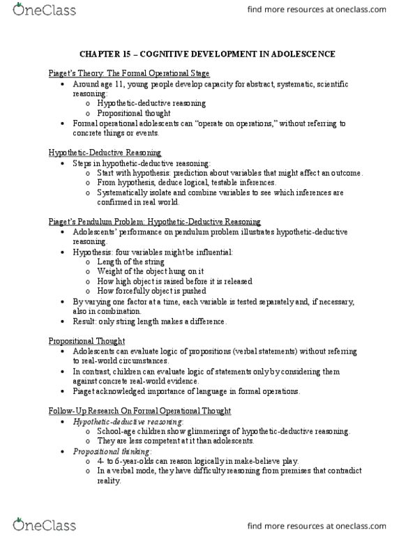 CFD 1450 Lecture Notes - Lecture 4: Truancy, Metacognition, Decision-Making thumbnail
