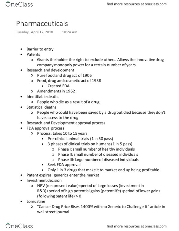 ECON-2350 Lecture Notes - Lecture 17: Lomustine, Net Present Value thumbnail