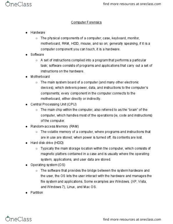 FRSC 1011H Chapter Notes - Chapter 18: Secure Hash Algorithms, Hard Disk Drive, Central Processing Unit thumbnail