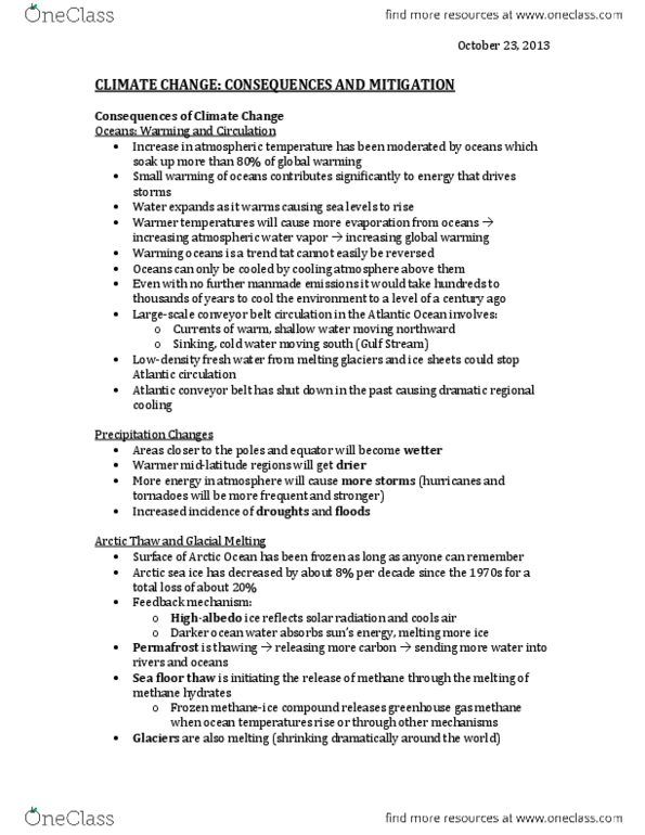 EARTHSC 2GG3 Lecture Notes - United States Budget Sequestration In 2013, Ss Atlantic Conveyor, Sea Level Rise thumbnail