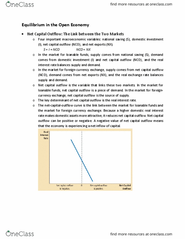 ECON103 Chapter Notes - Chapter ECON103: Loanable Funds, Real Interest Rate, Exchange Rate thumbnail
