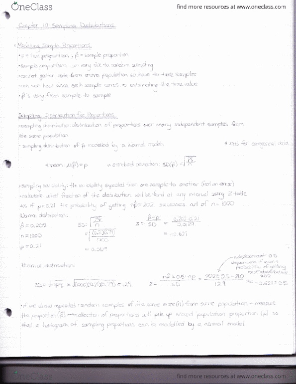 COMMERCE 2QA3 Chapter 10: Statistics - Chapter 10 Notes.pdf thumbnail