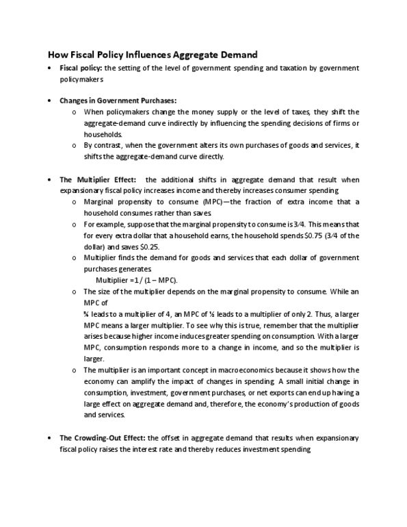 Microeconomics Notes ECT1100, ECF1100 - Microeconomics - Monash