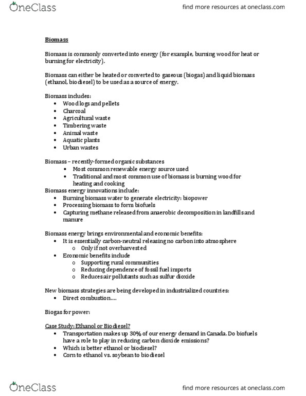 ENVS 1200 Lecture Notes - Lecture 7: Biogas, Sulfur Dioxide, Anaerobic Digestion thumbnail