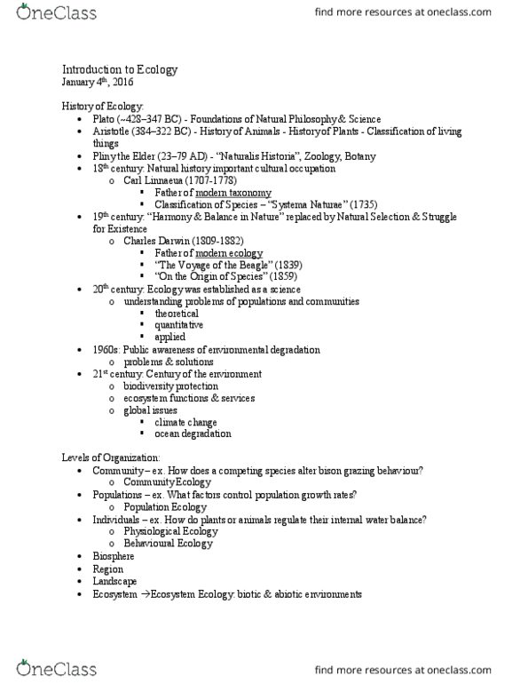 BIOL 2060 Lecture Notes - Lecture 1: Scientific Method thumbnail