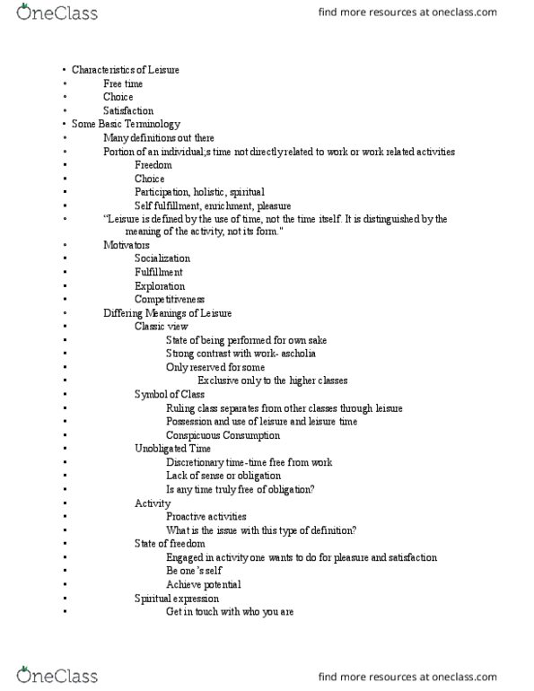 STHM 1113 Lecture Notes - Lecture 4: Ruling Class, Materialism thumbnail