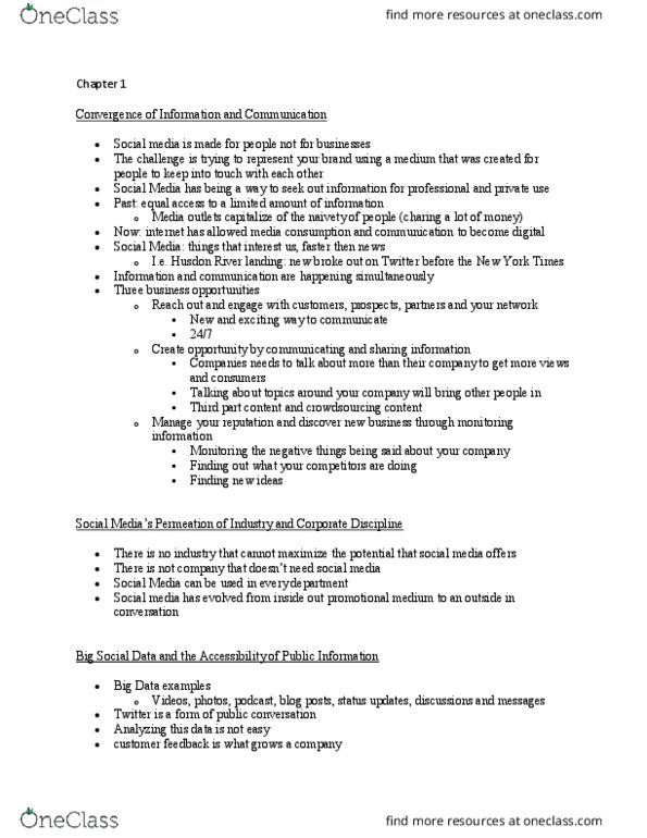 ADM 1370 Lecture Notes - Lecture 1: Media Consumption, Permeation, Crowdsourcing thumbnail