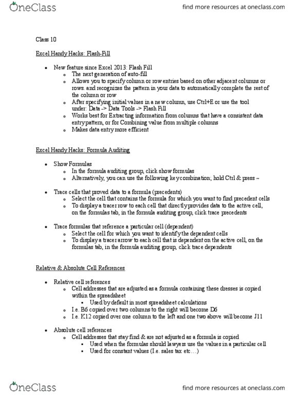 ADM 1370 Lecture Notes - Lecture 10: Lookup Table, Data Validation, Breakcore thumbnail