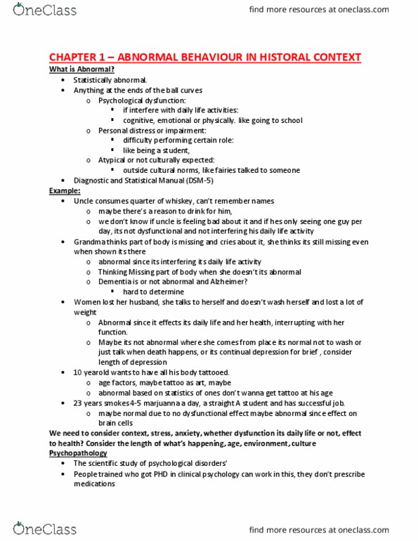 CRM 200 Lecture Notes - Lecture 1: Anxiety Disorder, Personal Distress, Dsm-5 thumbnail