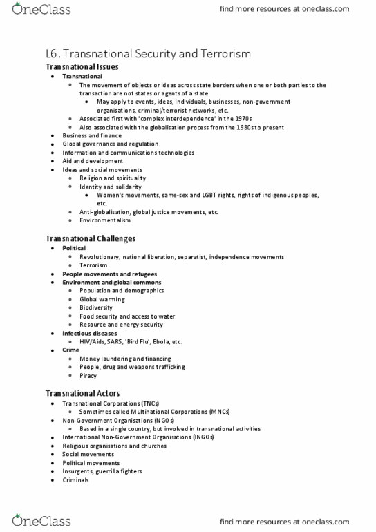 1001GIR Lecture Notes - Lecture 6: Money Laundering, Global Commons, Complex Interdependence thumbnail