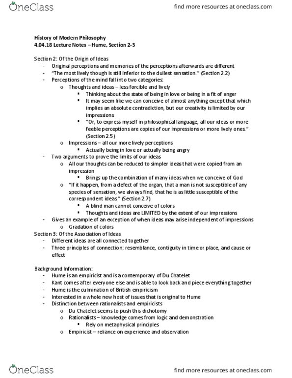 PHIL 202 Lecture Notes - Lecture 20: Philosophical Language, Empiricism, Counterexample thumbnail