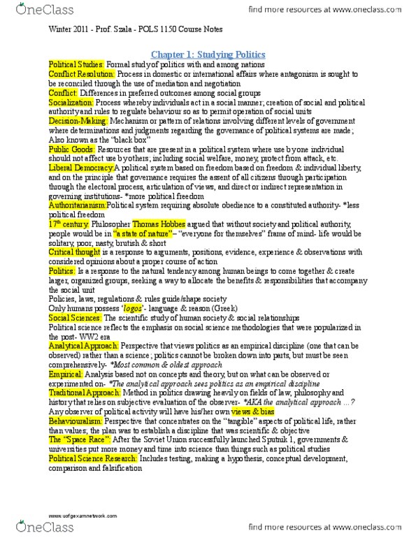 POLS 1150 Study Guide Fall 2012 Multilateralism Environmentalism Foreign Direct Investment