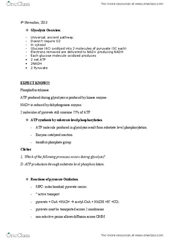 BI110 Lecture Notes - Membrane Protein, Inner Membrane, Coenzyme Q10 thumbnail