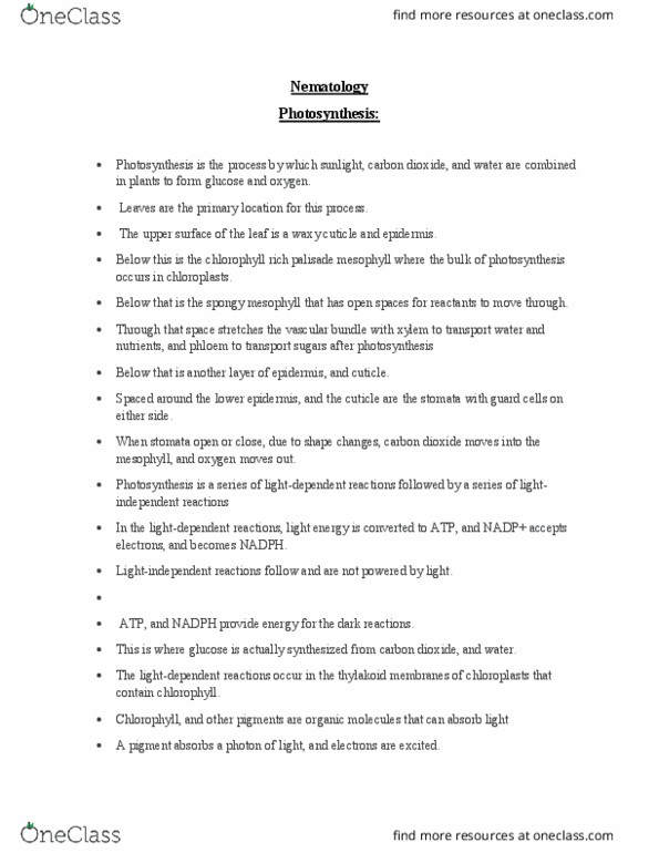 NEM 10V Lecture Notes - Lecture 60: Nematology, Electron Transport Chain, Photon thumbnail