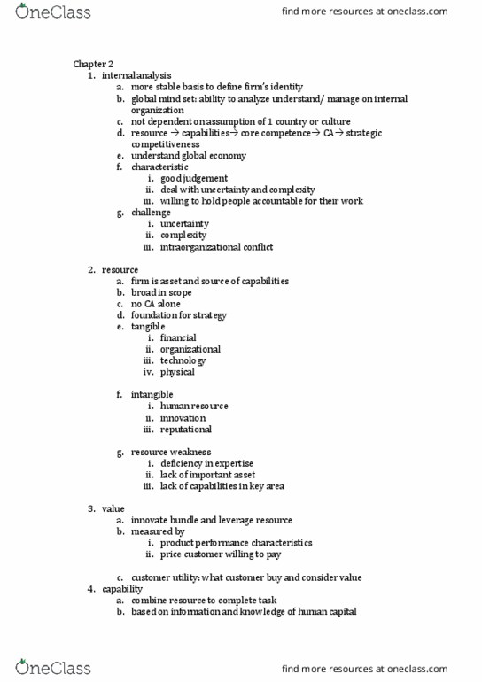 BUSI 4609 Chapter Notes - Chapter 3: Human Capital, Internal Audit thumbnail