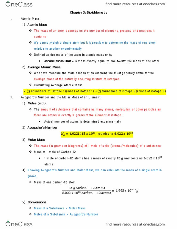 CHE 110 Chapter Notes - Chapter 3: Chemical Formula, Plus And Minus Signs, Institute Of Noetic Sciences thumbnail