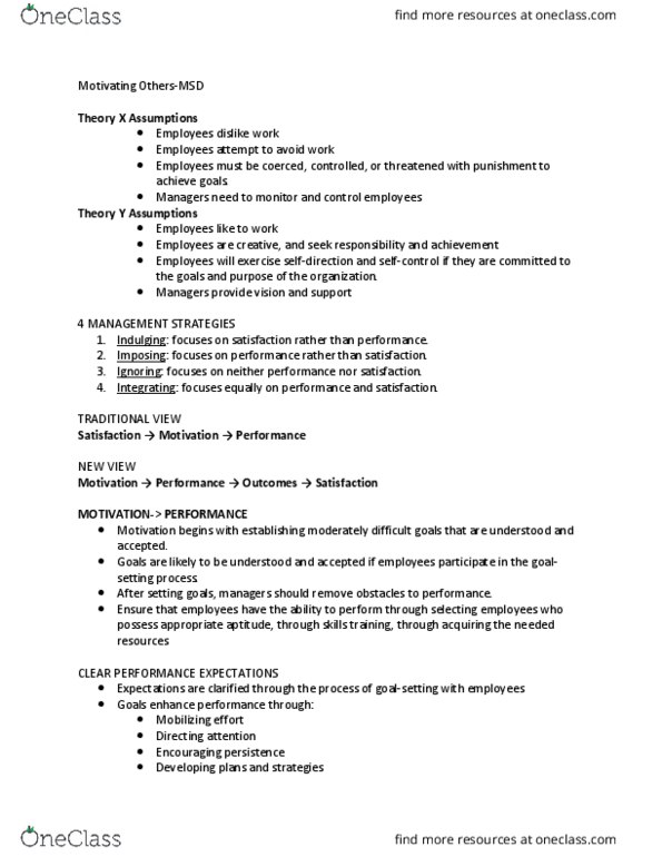 MGT 3080 Lecture Notes - Lecture 7: Absenteeism, Motivation, Organizational Culture thumbnail