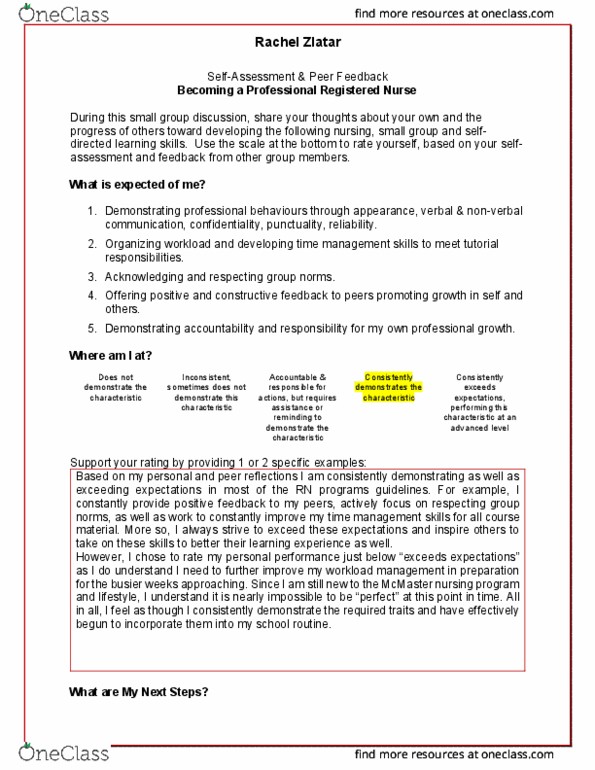 NURSING 1F03 Lecture Notes - Lecture 5: Nonverbal Communication, Task Management thumbnail