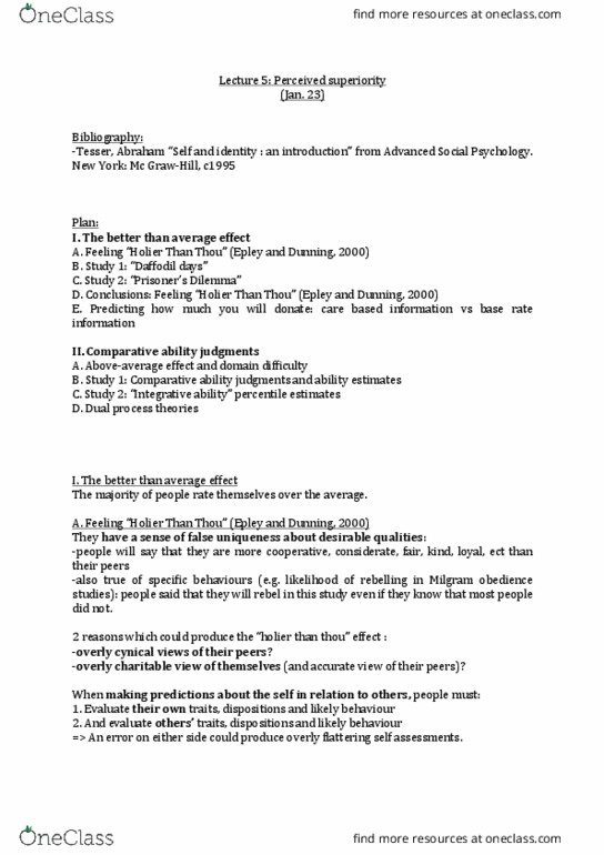 PSYC 333 Lecture Notes - Lecture 5: Dual Process Theory, Motivated Reasoning, Information Processing thumbnail