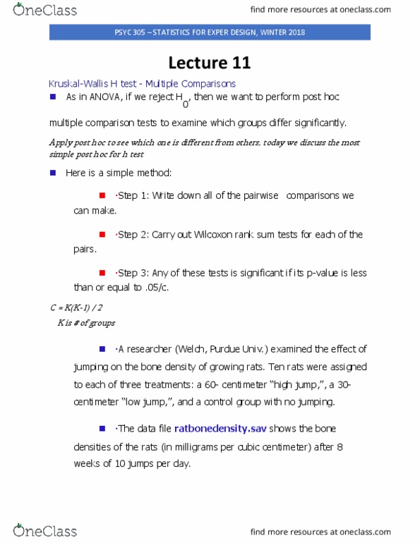 PSYC 333 Lecture Notes - Lecture 11: Null Hypothesis, Total Variation, Design Of Experiments thumbnail