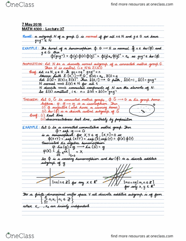 MATH 4500 Lecture 37: MATH 4500 Lecture 37 - May 7, 2018 thumbnail