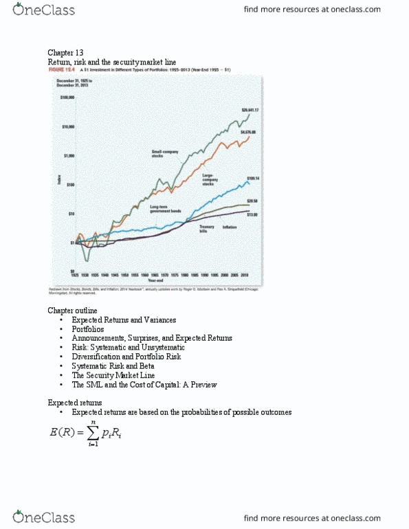 FINC-220 Lecture Notes - Lecture 10: Economic Equilibrium, Expected Return, Capital Asset Pricing Model thumbnail