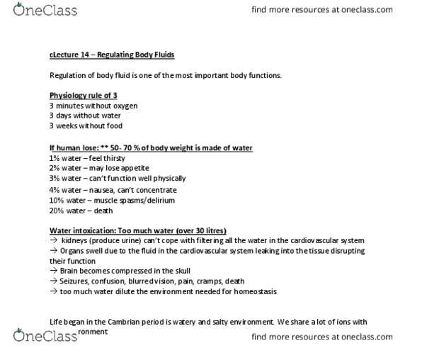 BIOL10003 Lecture Notes - Lecture 14: Metabolic Water, Water Potential, Fluid Compartments thumbnail