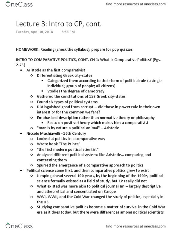 POL S 6 Lecture Notes - Lecture 3: Quantitative Research, Jargon, Deductive Reasoning thumbnail