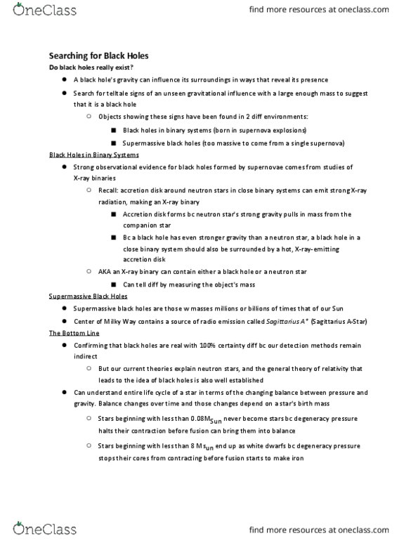 01:750:109 Chapter Notes - Chapter 10.3: Starflight, Supermassive Black Hole, Accretion Disk thumbnail