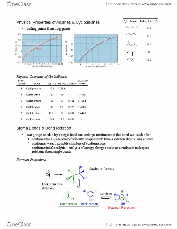 CHEM 281 Lecture Notes - Butane, Tetrahedron, Hydrogenation thumbnail