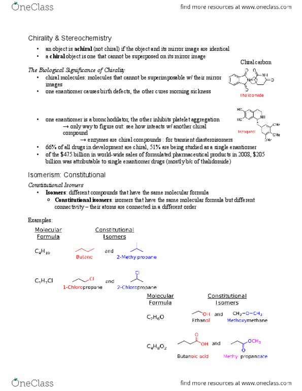 CHEM 281 Lecture Notes - Asymmetric Carbon, Polarizer, Stereochemistry thumbnail