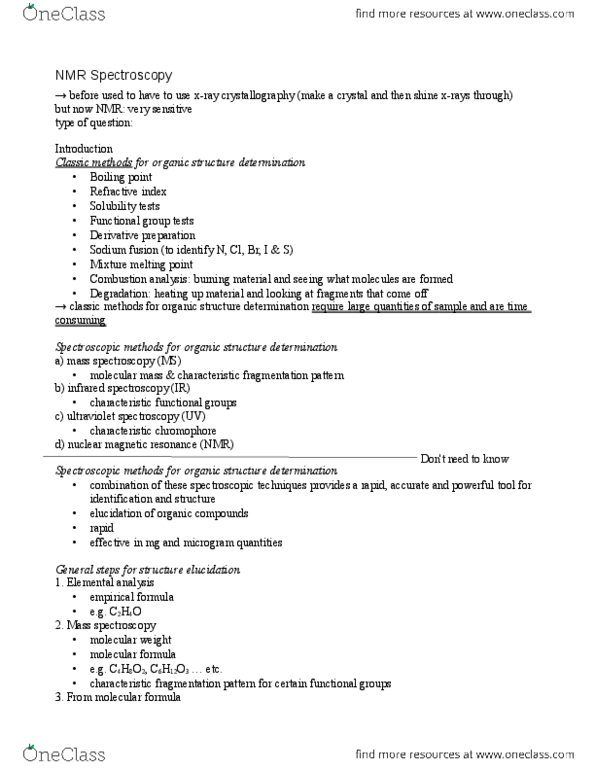 CHEM 281 Lecture Notes - C3D, Elemental Analysis, Combustion Analysis thumbnail