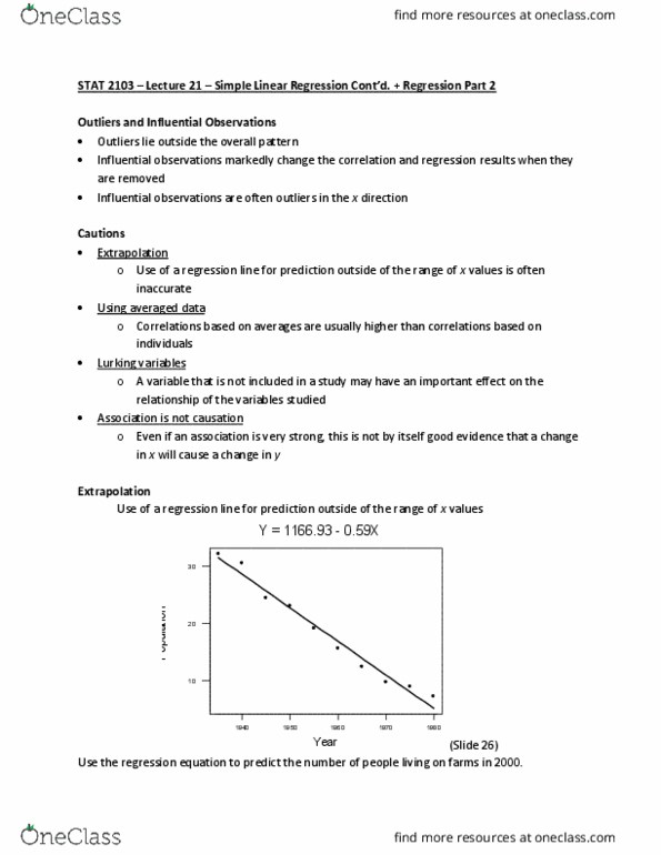 STAT 2103 Lecture Notes - Lecture 21: Test Statistic, Dependent And Independent Variables, Body Fat Percentage thumbnail