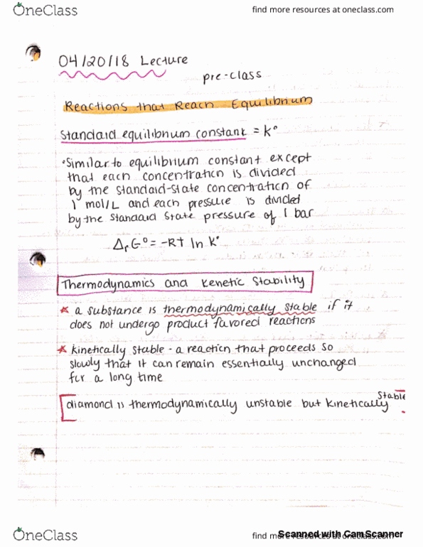 CHEM 104 Lecture 32: Kinetics and Thermodynamics thumbnail