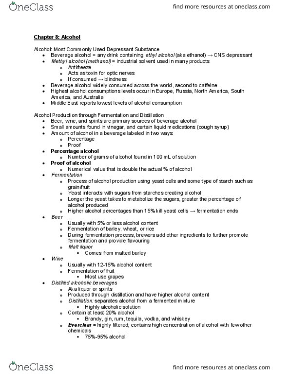 PSYC62H3 Chapter Notes - Chapter 8: Tegmentum, Delirium Tremens, Alcoholic Cardiomyopathy thumbnail