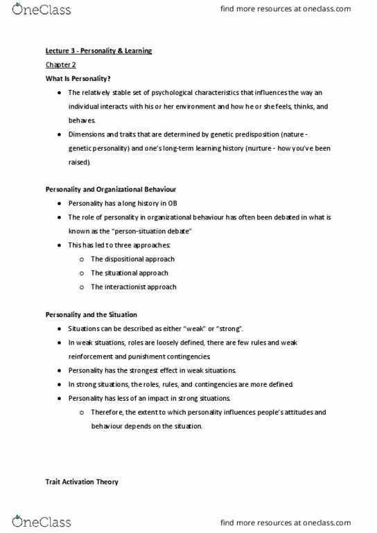 mgts1601-lecture-3-personality-learning-oneclass