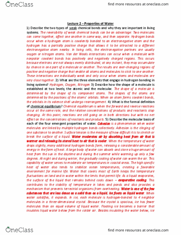 BIOL 2112 Chapter Notes - Chapter 3: Electronegativity, Ionic Compound, Sodium Chloride thumbnail